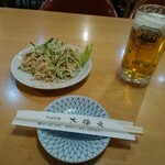 中国家庭料理 大福元 - 生ビールと拌豆絲