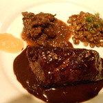 サンパ - 蝦夷鹿ポワレ　ポワヴラードソース