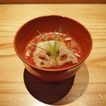 とり茶太郎 - ほろほろ鳥 胸肉と蓮根の揚げ出汁