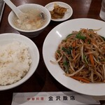金沢飯店 - XO醤焼そば+ご飯セット