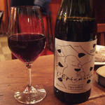 祥瑞 - ボトルで入れた赤ワイン(6300円) エチケット読めない…。