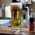 いかやき やまげん - 一番搾り生ビール