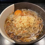 そば処 弁菜亭 - たぬきそば＋たまご　400＋60円