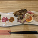 Umami - 濃厚ホタテの塩そばDX（前菜付き）＋ダイブ飯SET
                        1000＋70円　前菜とトッピング