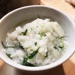 がばちょ - フグあら七草粥（450円）