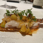 カンテサンス - 車海老ー！！これも登場した瞬間に香り爆発！銀杏と島ラッキョ！島ラッキョは最後までどこに潜んでいたのかわかんなかったｗ