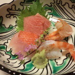 ホテル　九重 - 造り：金目、中トロ、車海老湯引き