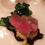 トラットリア・アルベロ - 熊本赤牛のサーロイン イタリアポルチーニ茸と赤ワインのソース