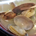 寿し・和食 司 - 貝汁の浅利がデカい♪