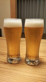 Nobuzushi - 生ビールで乾杯です！