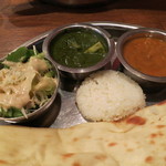 インド＆ネパールレストラン＆バー サグン - Ｂランチのカレー、サラダ、ライス