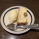 BARU 竹末 - チーズケーキとアイス(550円)