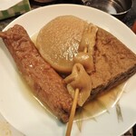 Teradaya - 大根、厚あげ、牛すじ、ごぼ天