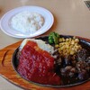 Joifuru - 料理写真:全景。ご飯少なめ。サラダ&スープ(飲み放題)セットを付けました。長期の旅行中は、野菜が足りなくなるので、機会があれば補給が大事。