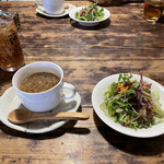 食工房　旬彩 - ランチ　サラダ、スープ