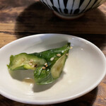 食工房　旬彩 - ランチ　付け合わせ漬物