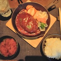 銀座あしべ - 熟成牛ハンバーグステーキランチ