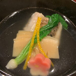 帰燕 - お椀：のどくろ、タケノコ、小蕪など 春のお椀。のどくろの美味しい。タケノコは春を感じます。