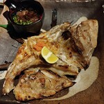 旅篭 - 真鯛のかぶと炭火焼き ぽん酢　770円