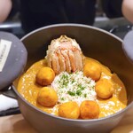 銀座 大石 - 土鍋ご飯…毛蟹のプレゼン