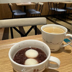 Mosu baga - おしるこ(粒あん)、ブレンドコーヒー