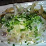 博多一番どり　居食家あらい - たっぷり葱の一番どりたたきです