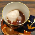 割烹 清風 - デザートのイチゴのぜんざい