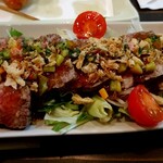 旬彩串揚げ 無我夢中 - 高千穂牛ローストビーフ。