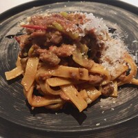 クッチーナ イタリアーナ ガッルーラ - 「こだわり卵のタリアテッレ:平打ち麺」
                    豊橋あいち鴨のラグー 下仁田