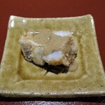 日本料理FUJI - 揚げ物:どんこのおかき揚げ、肝のソース