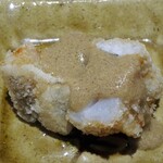 日本料理FUJI - 揚げ物:どんこのおかき揚げ、肝のソース