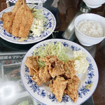 キッチン島 - 料理写真:イワシフライと鶏の唐揚げ