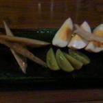 うりぼー - 自家製ピクルス、左に見えるゴボウが結構おいしい。