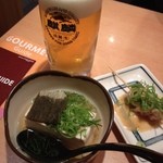 赤垣屋 - 淡麗生＆湯豆腐