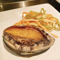 鉄板焼 いちか - 活鮑と彩りパスタ
