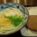 丸亀製麺 - （2012/11月）「（温）おろし醤油（並）」と「じゃこ天」