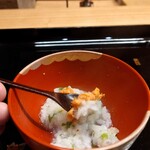 一本杉 川嶋 - 七草粥と炙った自家製生クチコ