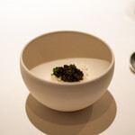 レストラン オオツ - 2022.1 キャヴィアの飯蒸し（浅蜊出汁の糯米と青柚子のアクセント）