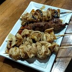 名物やきとん とみちゃん - もつ焼き盛合せ①