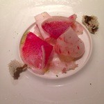 クッチーナ イタリアーナ ガッルーラ - 前菜は、クエのカルパッチョ♪