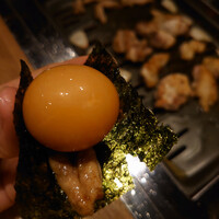 とり料理 鳥者 - 漬けレア卵