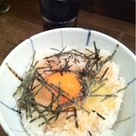 麺屋 天孫降臨 - 2012.12.30　玉子かけのだしで食べる名古屋コーチン玉子かけご飯は絶品◎