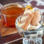 スーリール - 【2022.01】ほほえみランチ(税込1,650円)のデザート、ドリンク(レモネードティー)