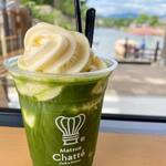 Cafe＆Sweets Matsue Chatte - グリーンフロート+ソフトクリーム（期間限定）