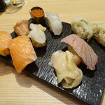 Sushi Sake Sakana Sugitama - お好みで握り