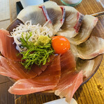 そば草香 - 美しい〜♡鮪＆ハマチ？ぶり？？