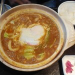 Teuchi Soba Hanato - チーズカレー鍋うどん＆小ライス