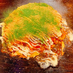 Okonomiyaki Omoni - ミックス焼き　豚えびいか入り