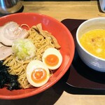 らぁ麺 おかむら - 和えポルつけ麺（煮玉子サービス）