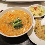 中国料理 廣豊楼 - 半タンタン麺セット＆半チャーハン
